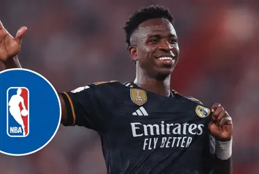 Com uma lesão e com folga da fisioterapia, Vinicius Jr assistiu a jogos da NBA