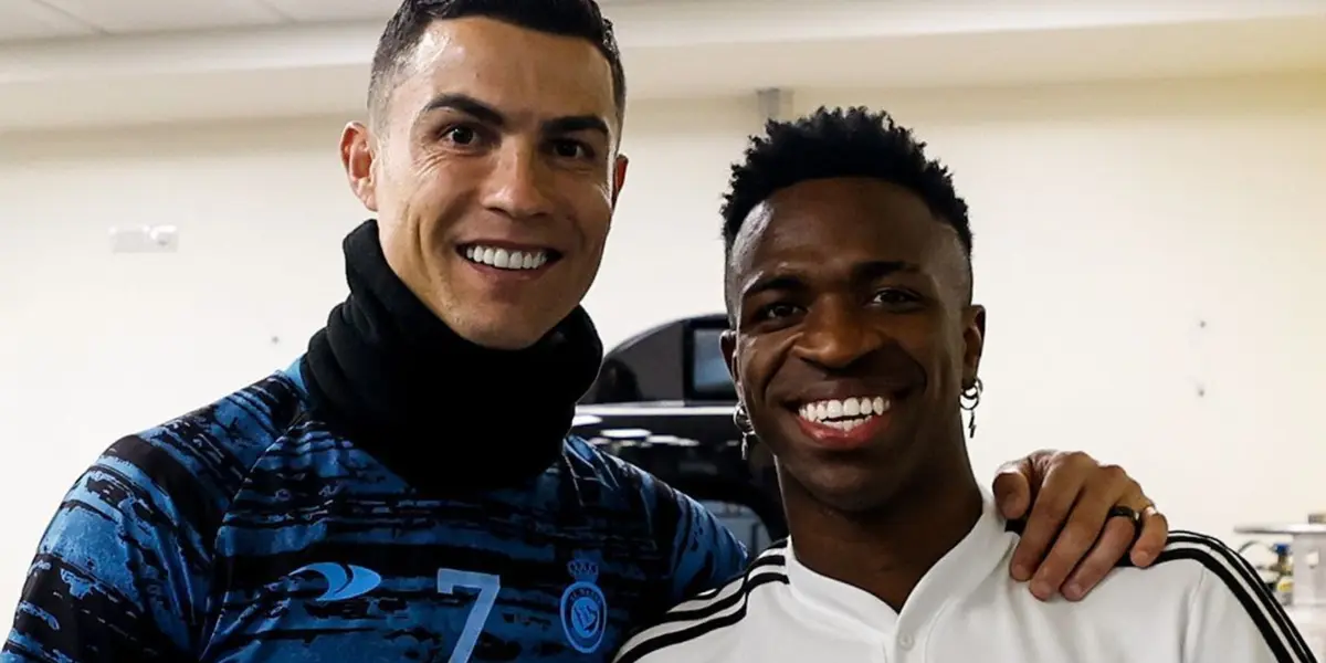 CR7 manifestou apoio a Vinicius Junior e o parabenizou pelo prêmio de melhor do mundo