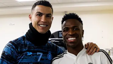 CR7 manifestou apoio a Vinicius Junior e o parabenizou pelo prêmio de melhor do mundo
