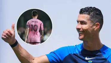 Cristiano Ronaldo e ao lado Lionel Messi