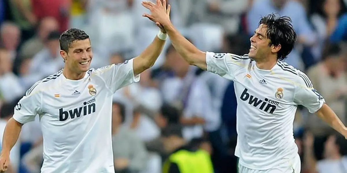 Cristiano Ronaldo e Kaká foram os nomes na vitória do Real Madrid sobre o Olympique de Marselha em 2009 - Foto: AP