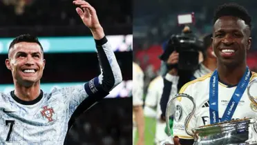 Cristiano Ronaldo elogiou Vinícius Junior