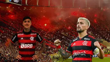 Da esquerda para a direita, Erick Pulgar e Arrascaeta