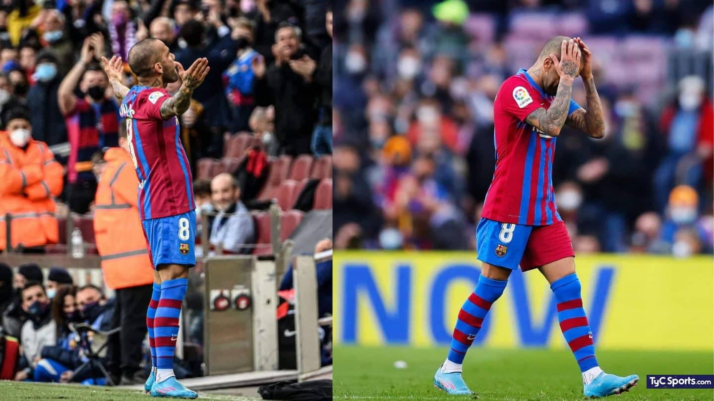 Dani Alves vio la roja el pasado fin de semana en el partido contra Atlético de Madrid. El lateral derecho de Barcelona fue sancionado con dos encuentros de LaLiga Santander