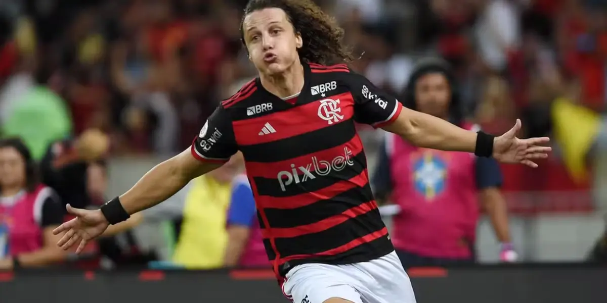 David Luiz comemora gol pelo Flamengo