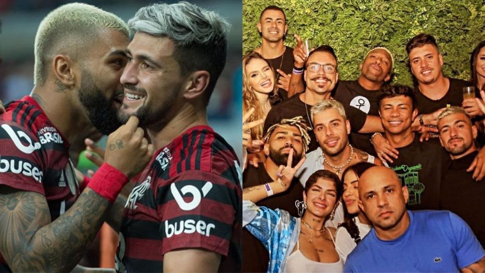 De férias, Gabriel Barbosa e Arrascaeta desligam do futebol para serem flagrados em festas badaladas pelo Brasil