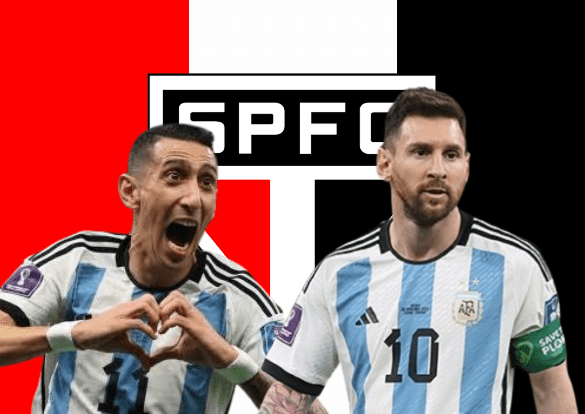 Di María e Lionel Messi