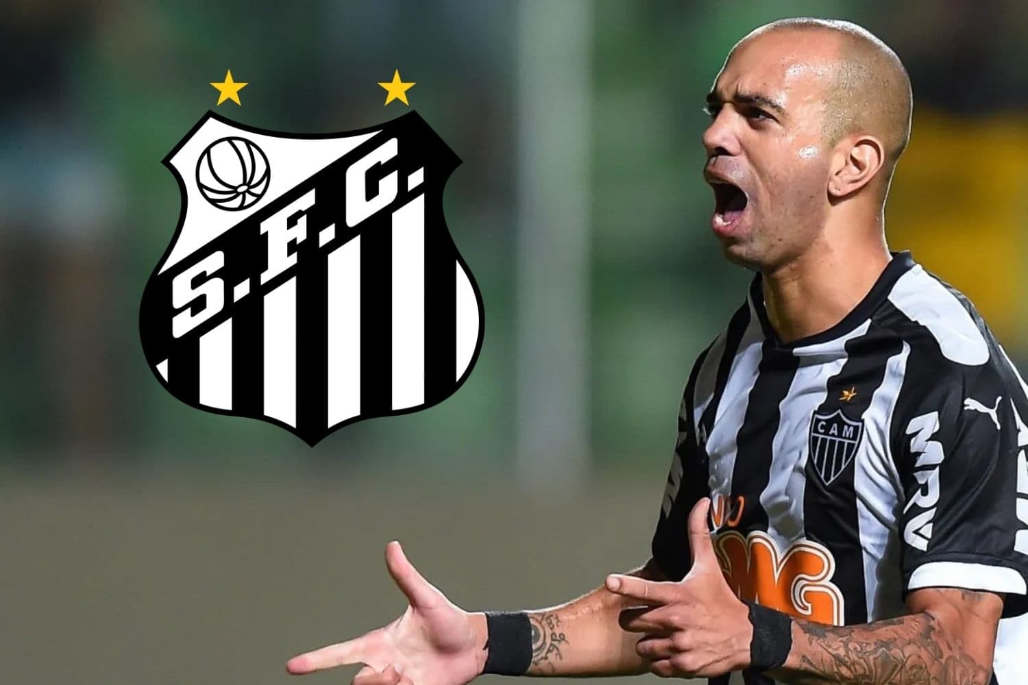 Diego Tardelli ainda não foi anunciado oficialmente pelo Santos, mas já está relacionado ao Peixe