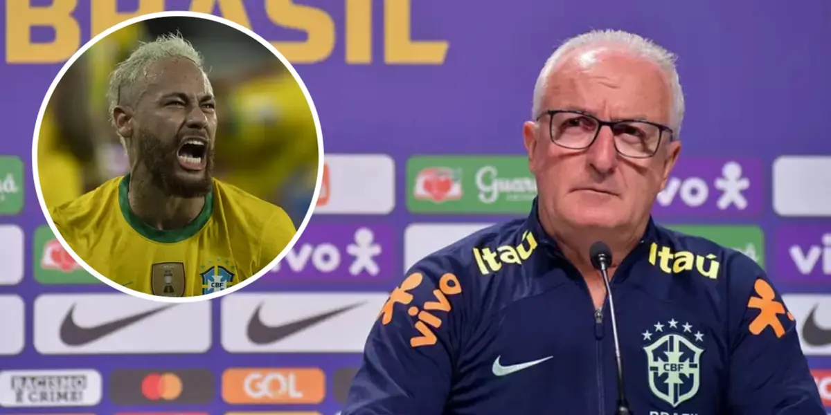 Dorival Júnior e Neymar pela Seleção Brasileira