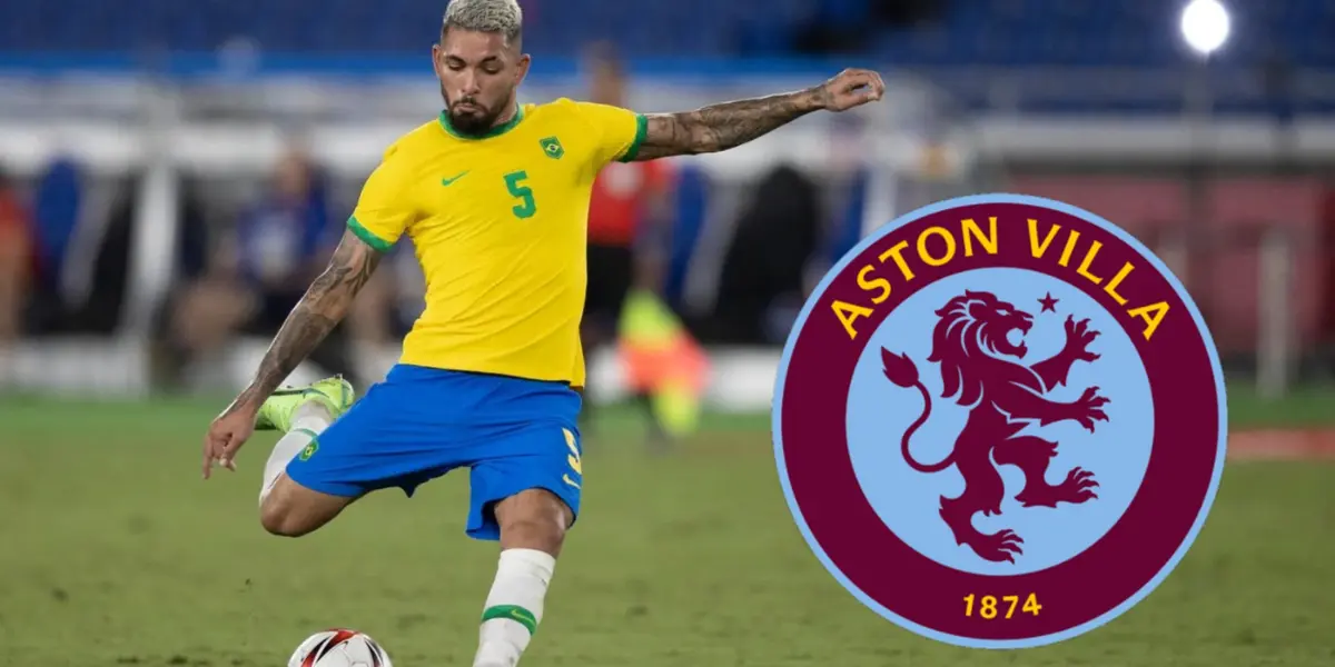 Douglas Luiz em ação pela Seleção Brasileira