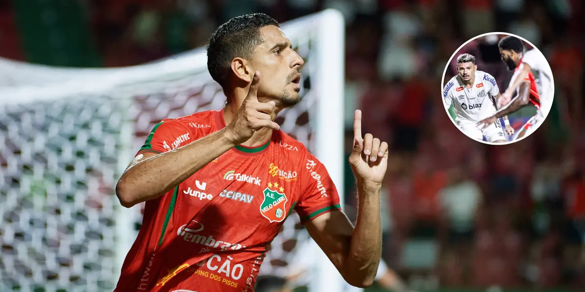 Ele está na história do Botafogo, mas não fez uma boa atuação na sua estreia pelo Santos