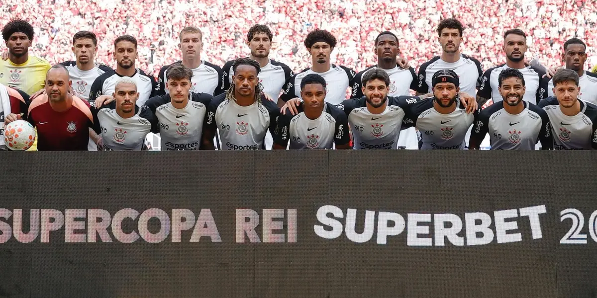 Elenco do Corinthians na Supercopa Rei. Foto: Rafael Ribeiro/CBF