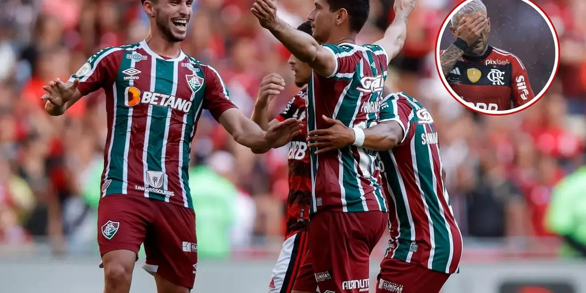Elenco do Fluminense comemora