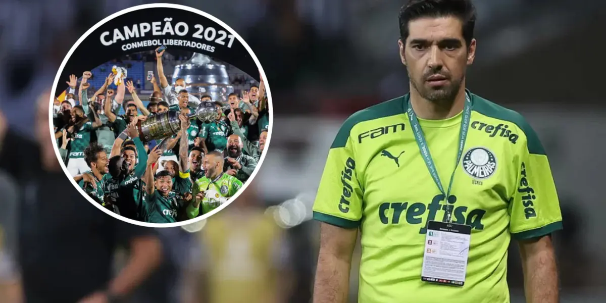 Elenco do Palmeiras durante a Libertadores 2021