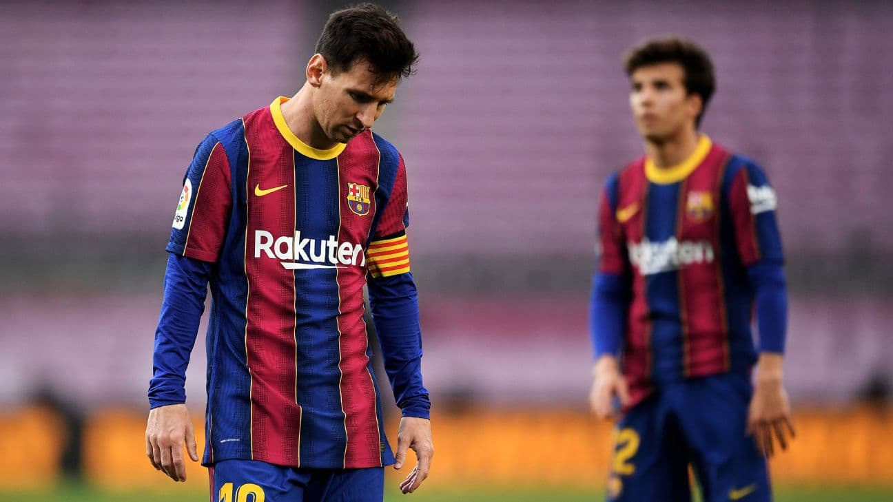Embora estivesse disputando o título da La Liga, Messi não conseguiu dar ao clube mais um título