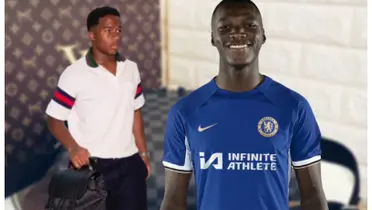 Endrick com o seu kit da Gucci e Moisés Caicedo com a camisa do Chelsea