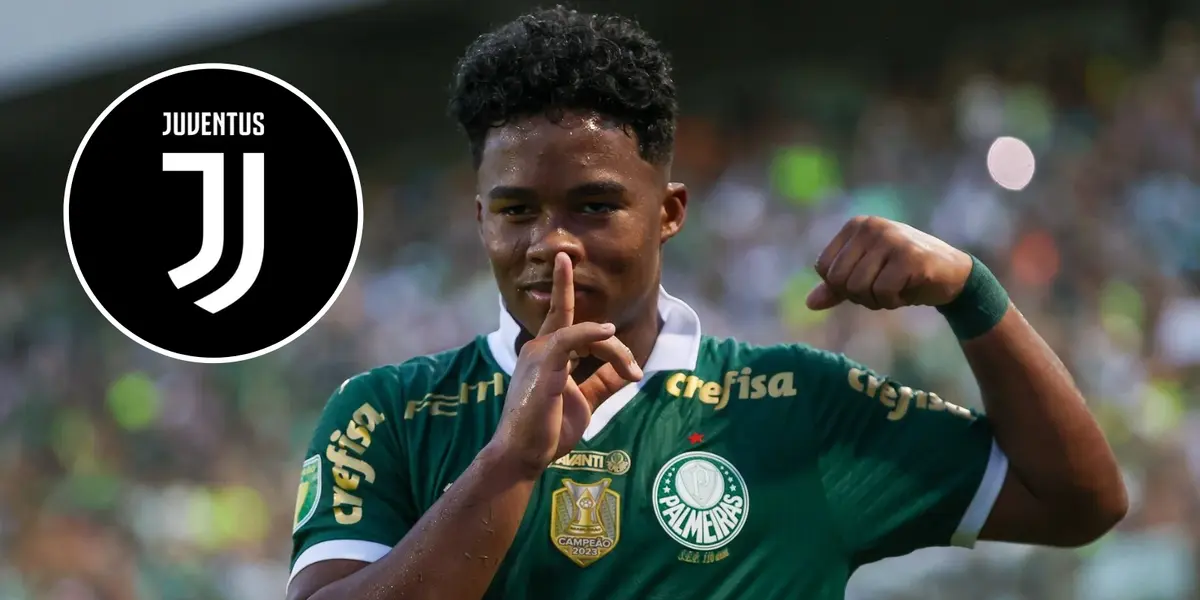 Endrick comemora gol com o Palmeiras