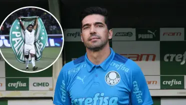 Endrick e Abel Ferreira no Palmeiras