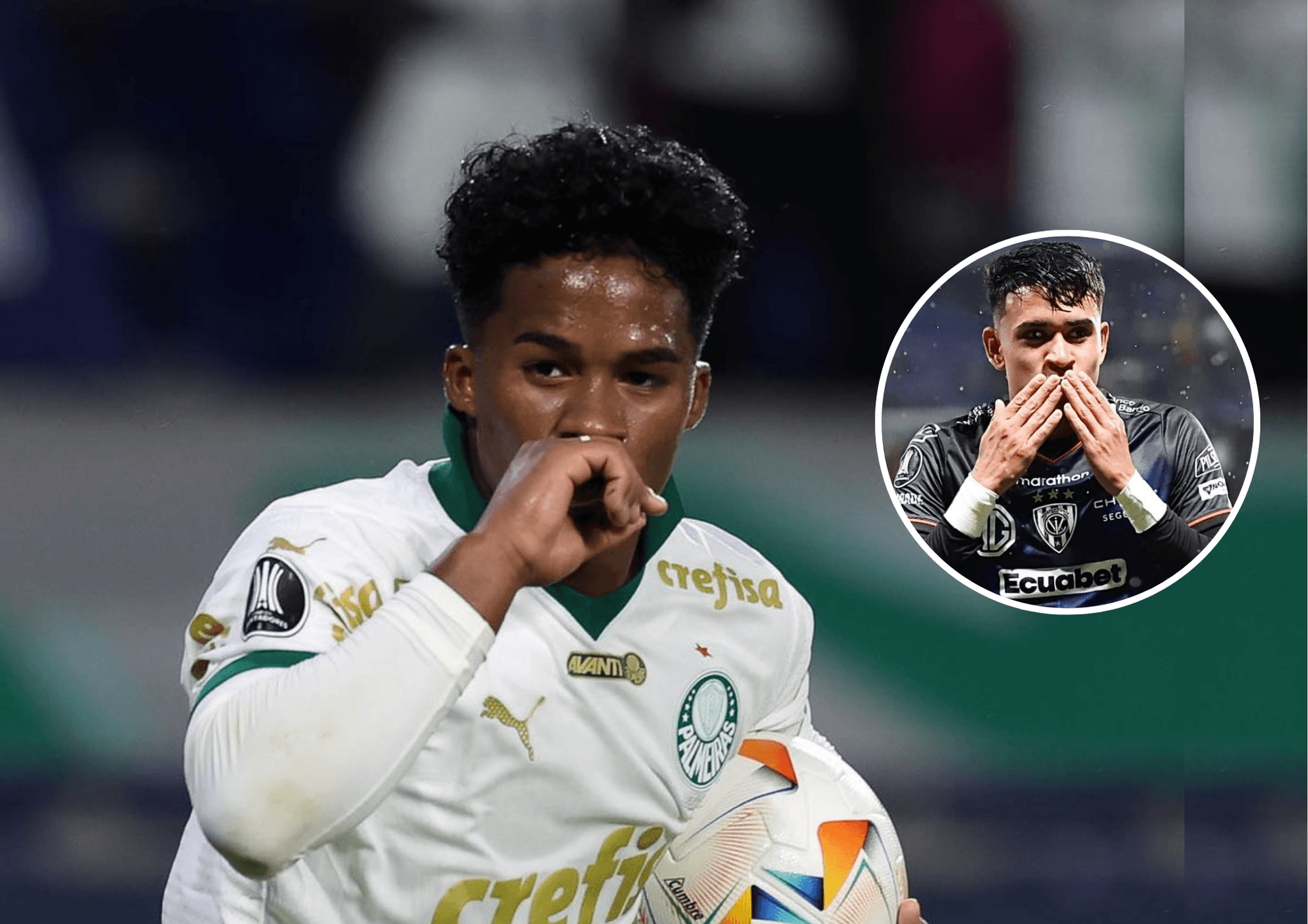 Endrick e ao lado Kendry Páez