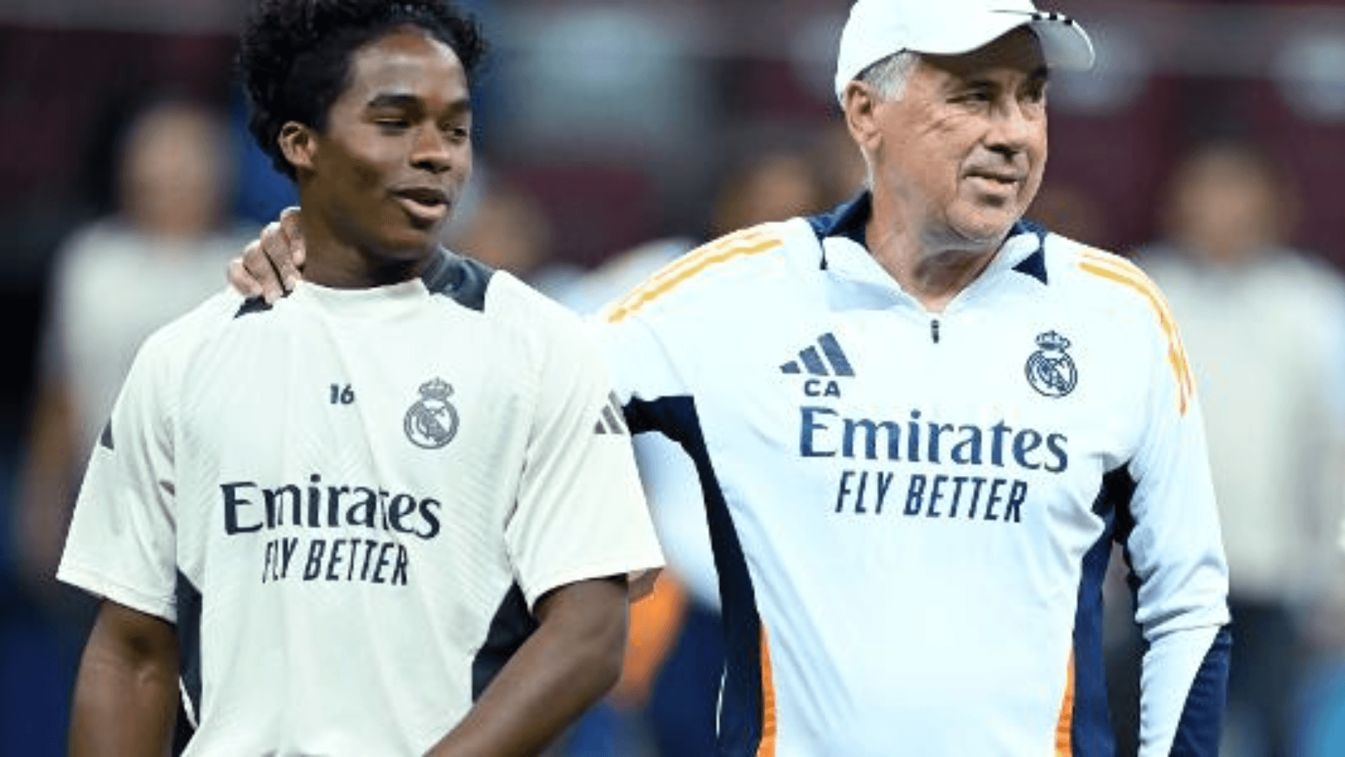 Endrick e Carlo Ancelotti no Real Madrid