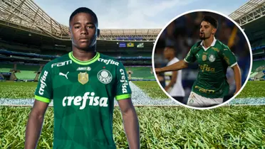Endrick e Flaco López pelo Palmeiras