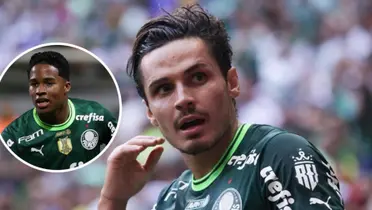 Endrick e Raphael Veiga no Palmeiras