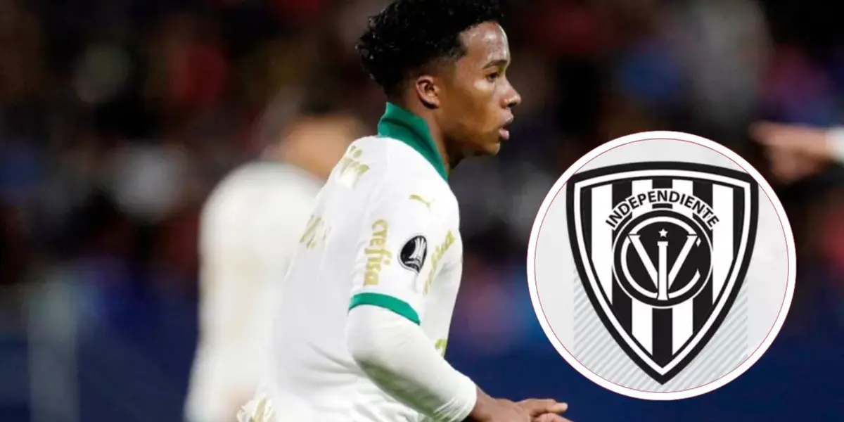 Endrick em ação pelo Palmeiras na Copa Libertadores