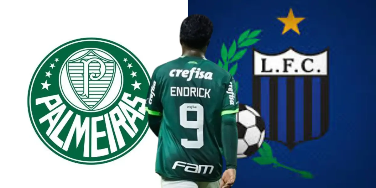 Endrick, escudo do Palmeiras e do Liverpool