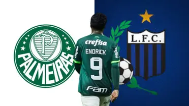 Endrick, escudo do Palmeiras e do Liverpool