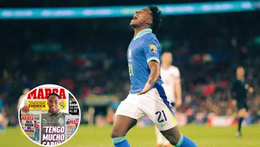 Endrick foi notícia em vários jornais da Espanha neste sábado