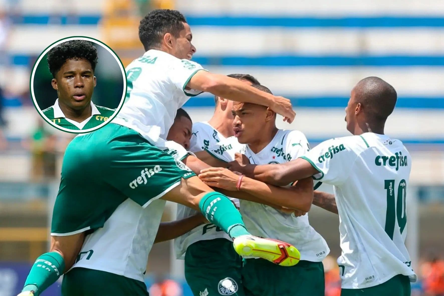 Endrick no detalhe pelo Palmeiras