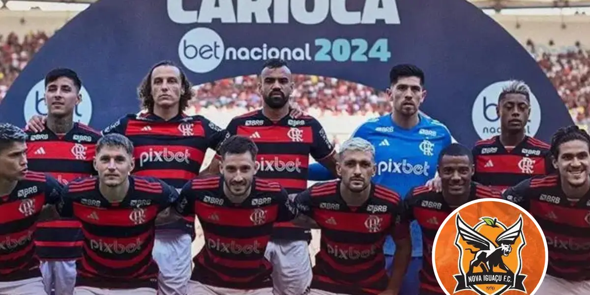 Equipe Flamengo e escudo do Nova Iguaçu