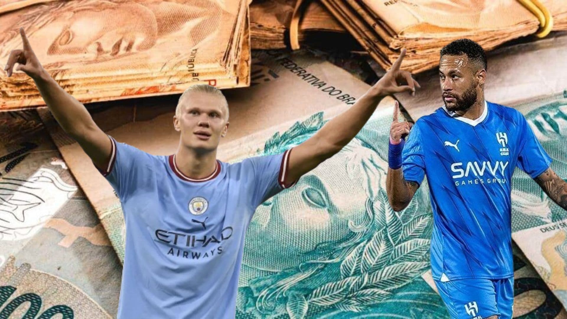 Erling Haaland e Neymar Júnior