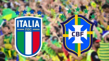 Escudo da Itália e da Seleção Brasileira
