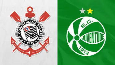 Escudo do Corinthians e ao lado o escudo do Juventude