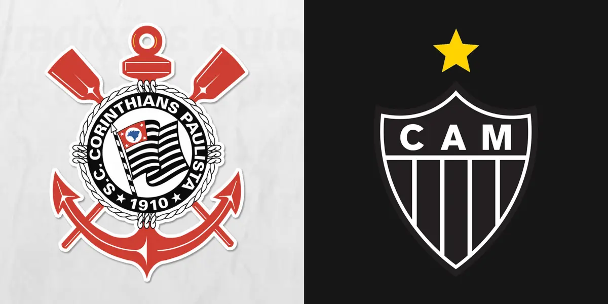 Escudo do Corinthians e do Atlético-MG