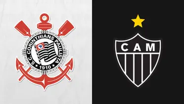 Escudo do Corinthians e do Atlético-MG