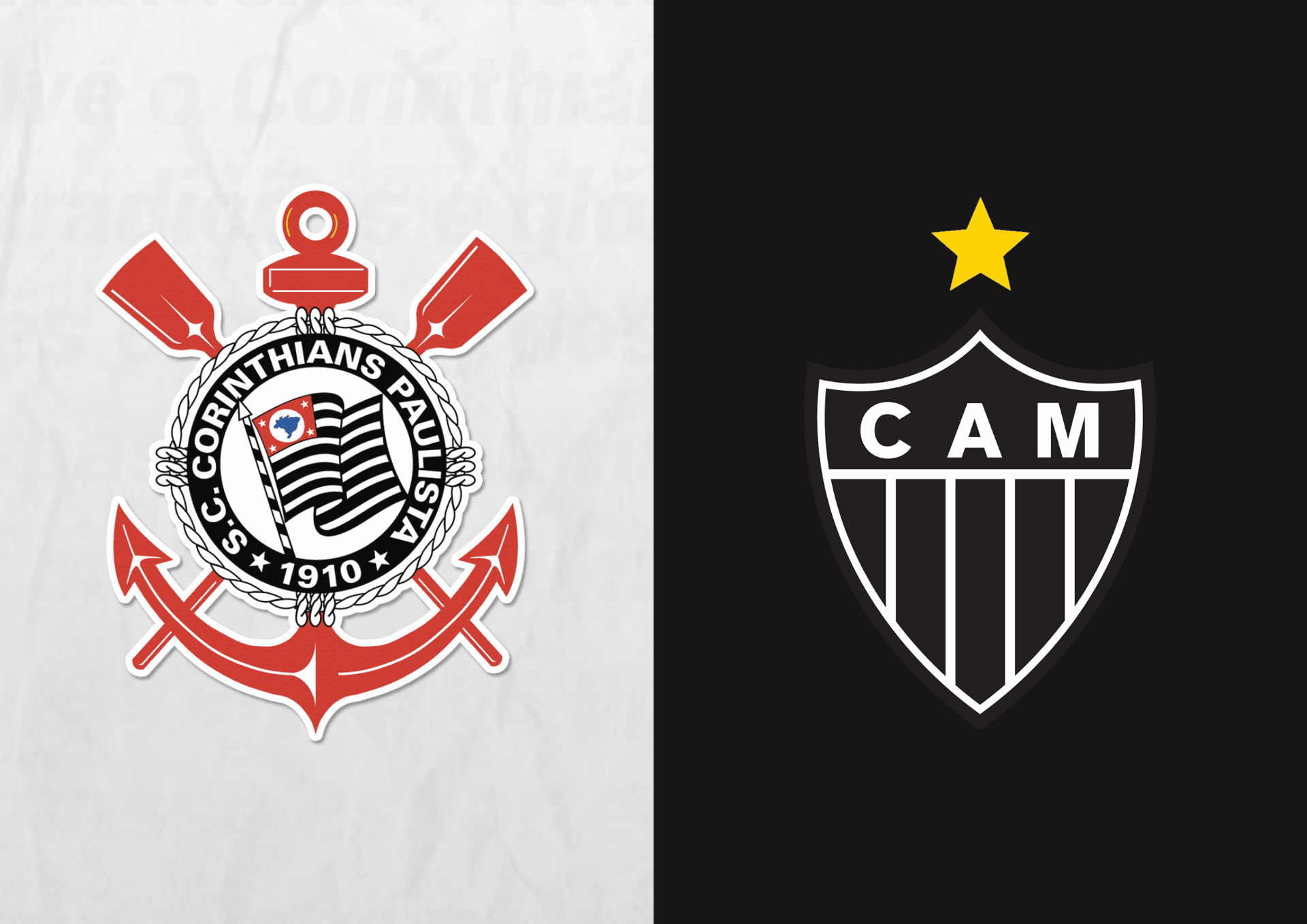 Escudo do Corinthians e do Atlético-MG