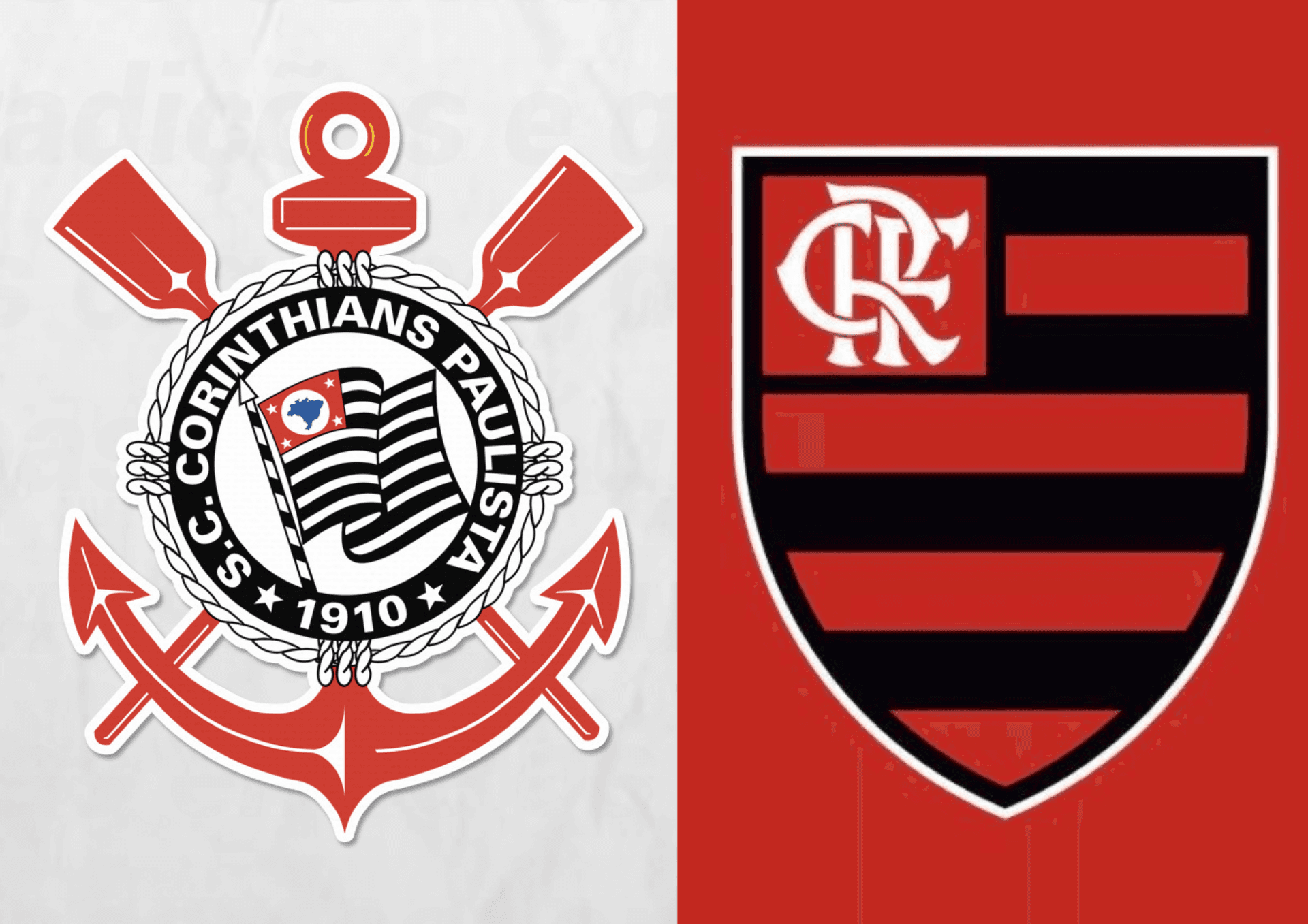 Escudo do Corinthians e Flamengo