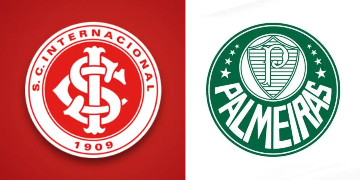 Escudo do Internacional e o escudo com o Palmeiras