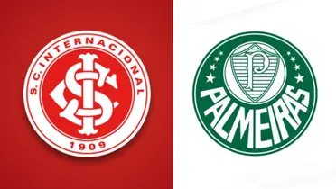 Escudo do Internacional e o escudo com o Palmeiras