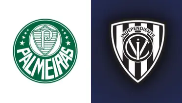 Escudo do Palmeiras e ao lado o escudo do Del Valle