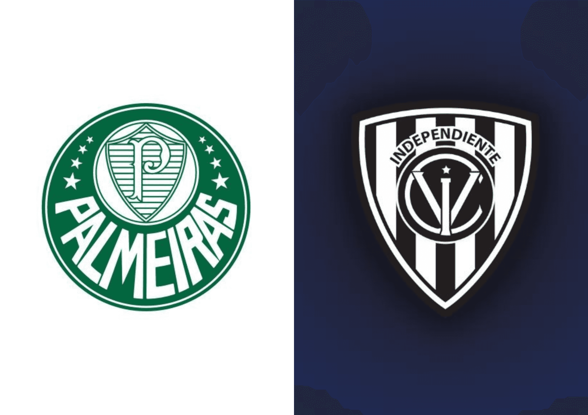 Escudo do Palmeiras e ao lado o escudo do Del Valle