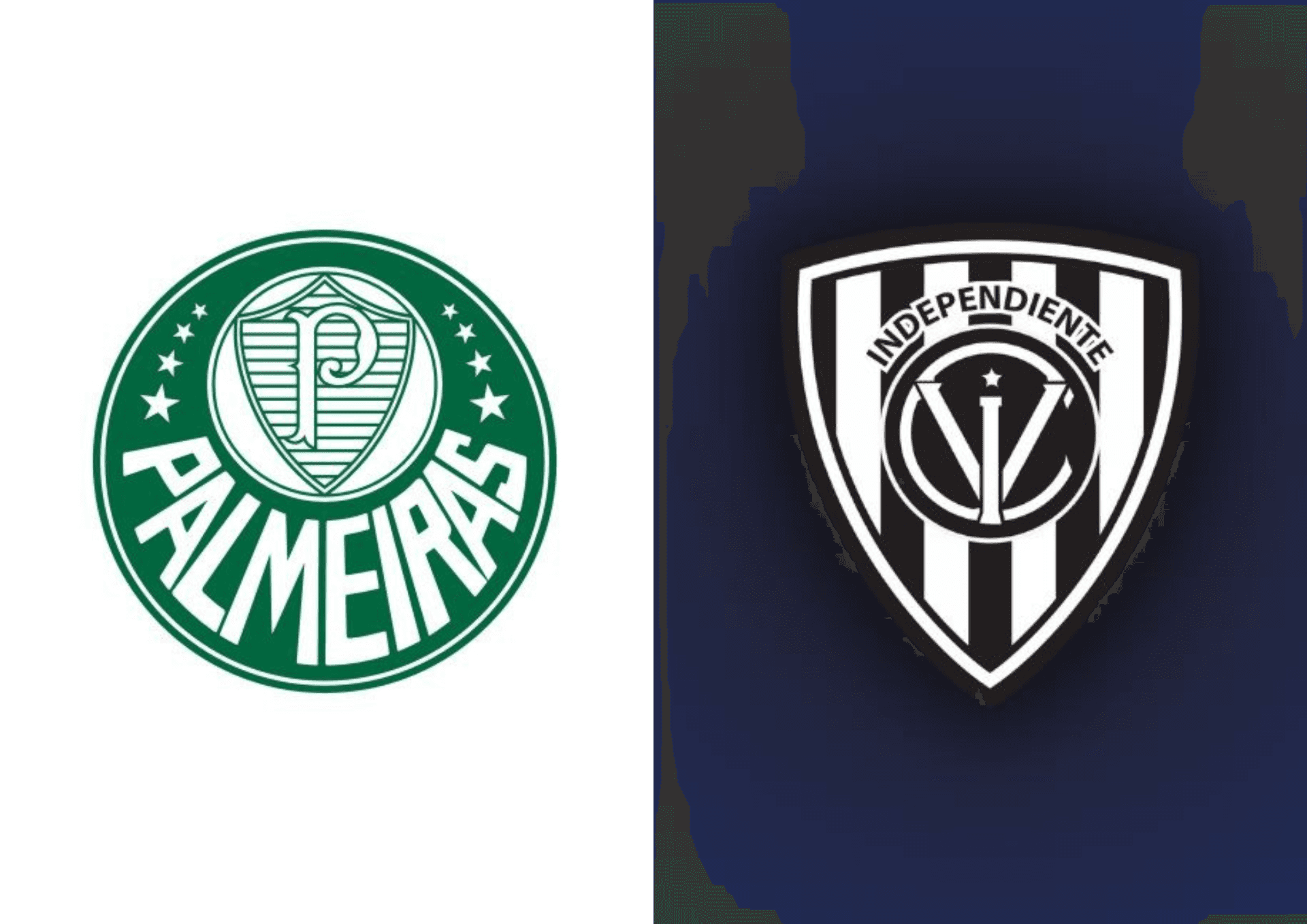 Escudo do Palmeiras e ao lado o escudo do Del Valle