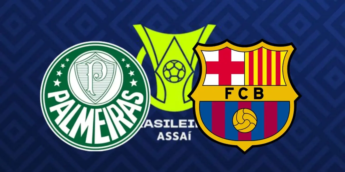 Escudo do Palmeiras e escudo do Barcelona