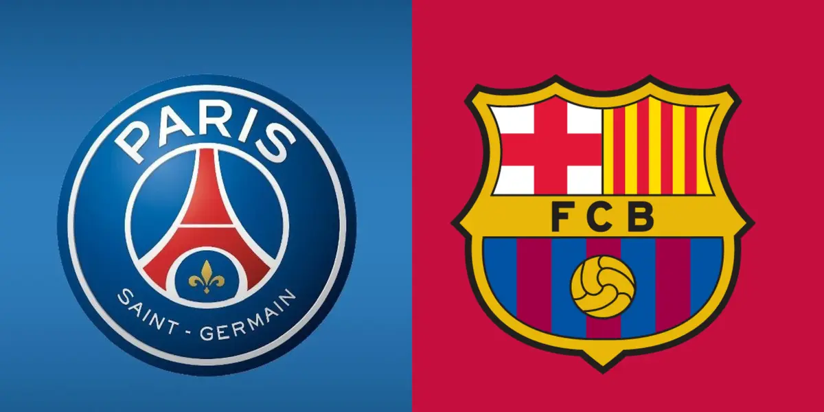 Escudo do PSG e do Barcelona