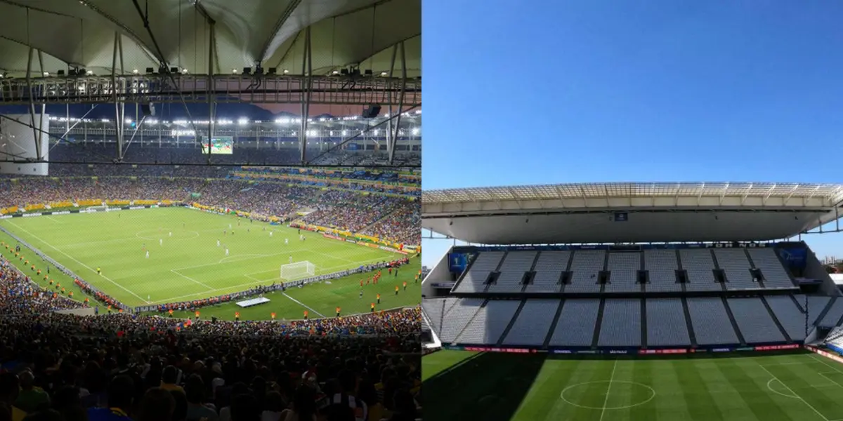 Estadio Maracaná e Arena Corinthians.
