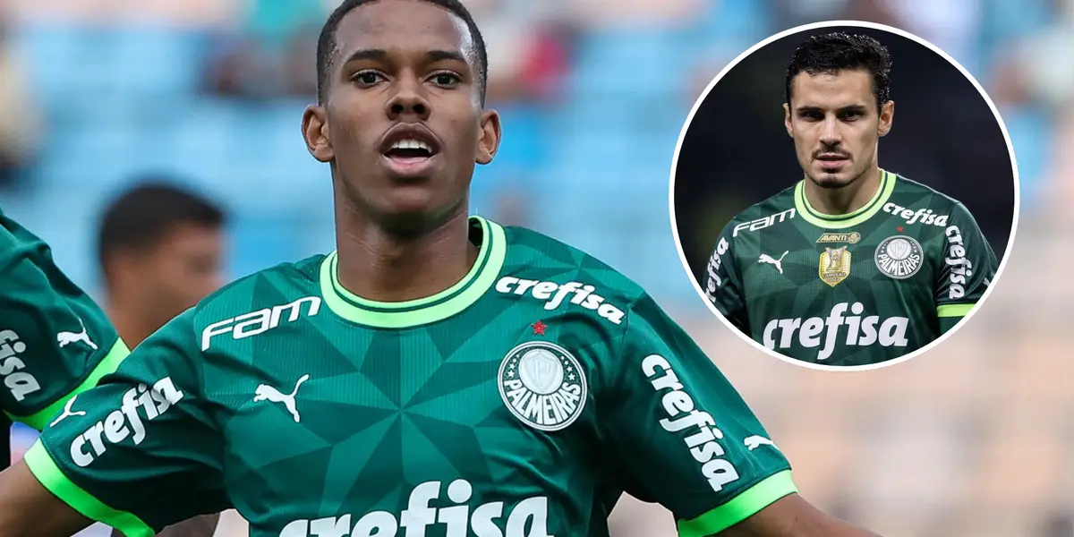 Estêvão e ao lado Raphael Veiga