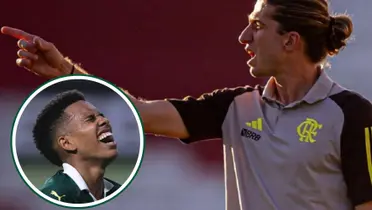 Estevão em detalhe pelo Palmeiras