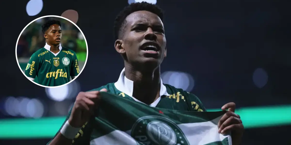 Estevão marcou gol pelo Palmeiras